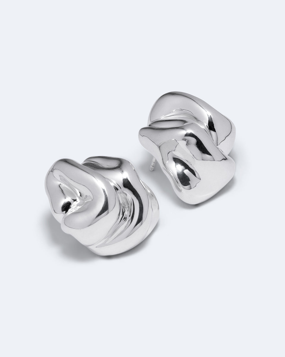 Knoll - Boucles d'oreilles en argent recyclé