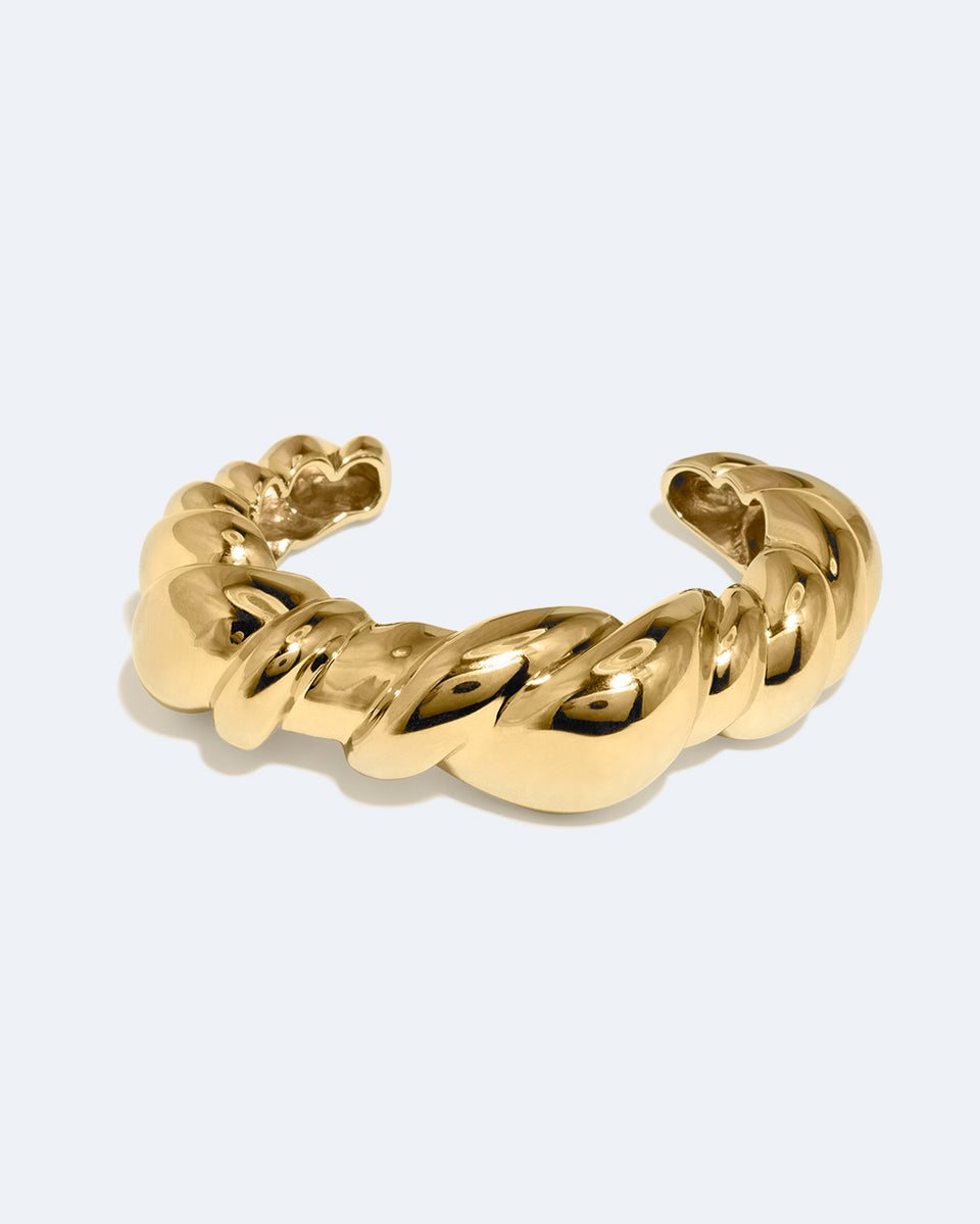 Meandering - Gold Plated Cuff