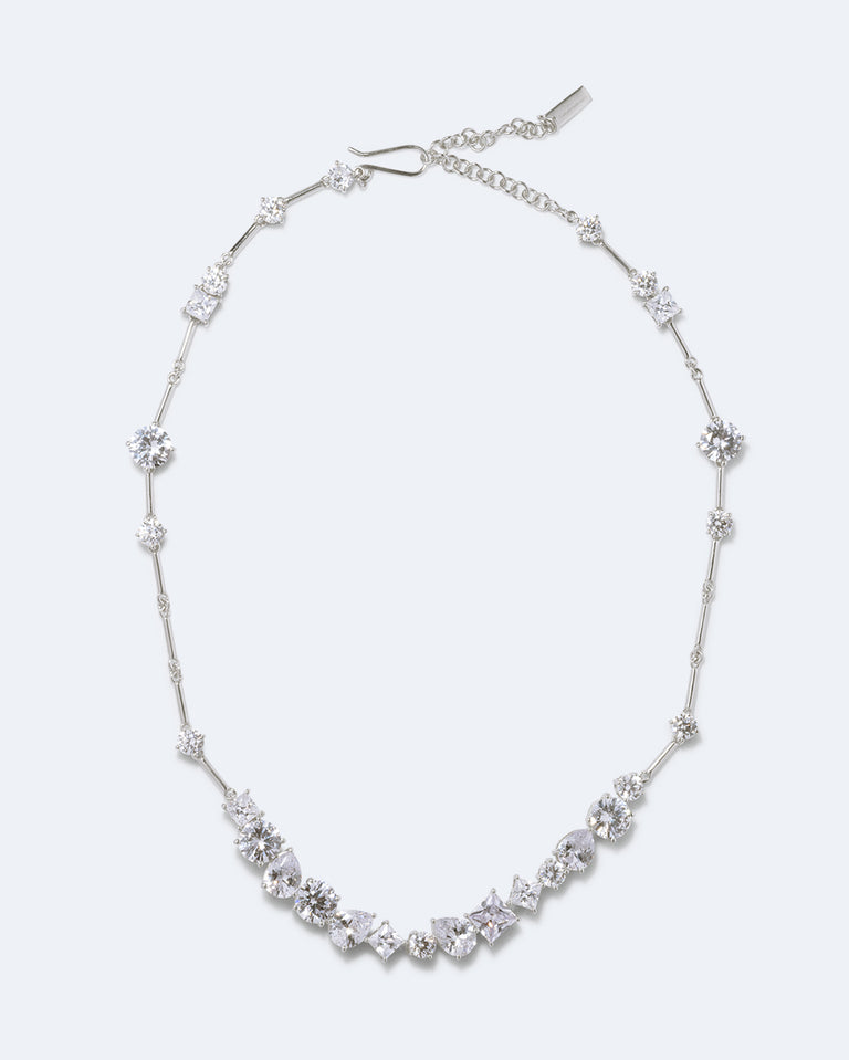 Somebody Left the Group Chat - Zirconia and Recycled Silver Necklace