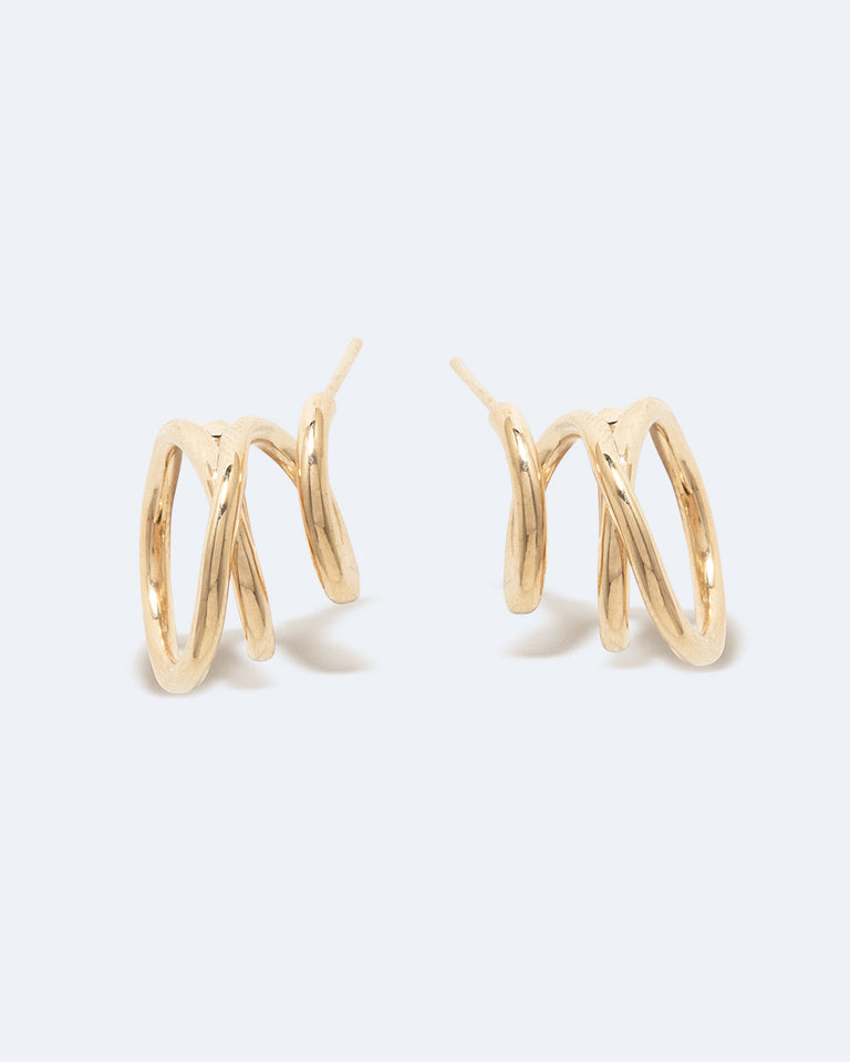 Flow - Boucles d'oreilles en vermeil d'or recyclé