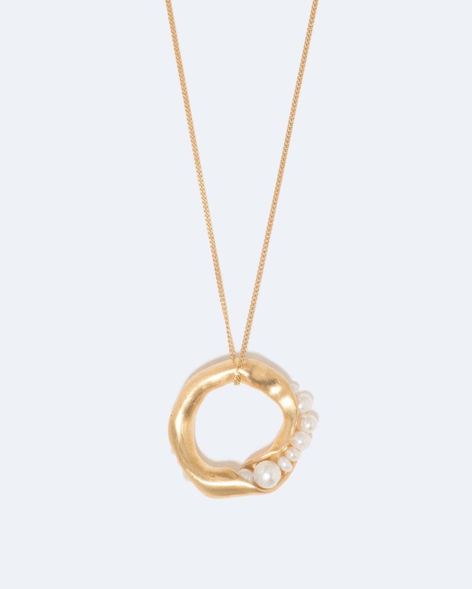 Drippity Drip - Pearl and Gold Plated Pendant