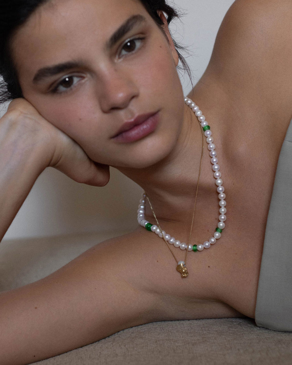 Pendentif "Notsobig" Crumple – Vermeil Perle et Or