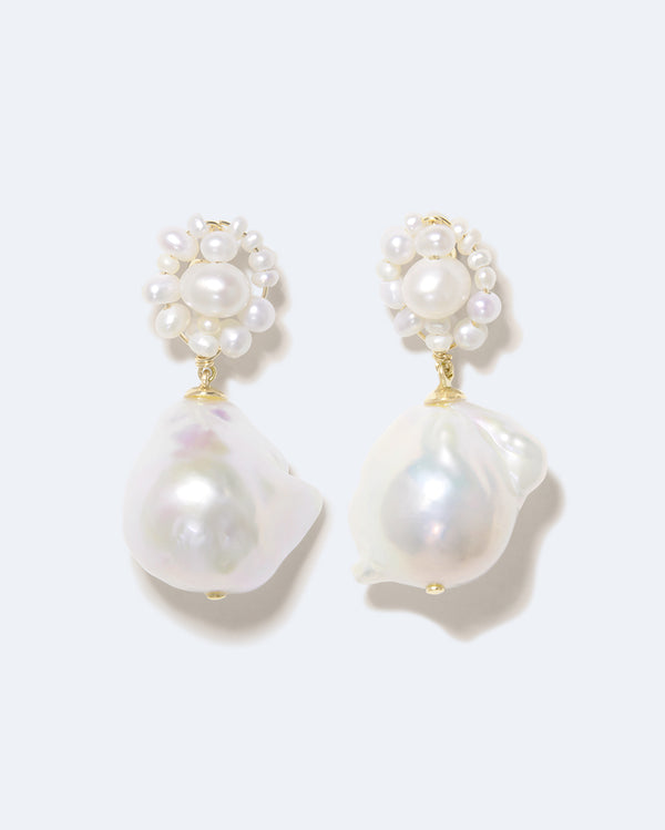 Tra‐la‐la - Pearl and Gold Vermeil Earrings
