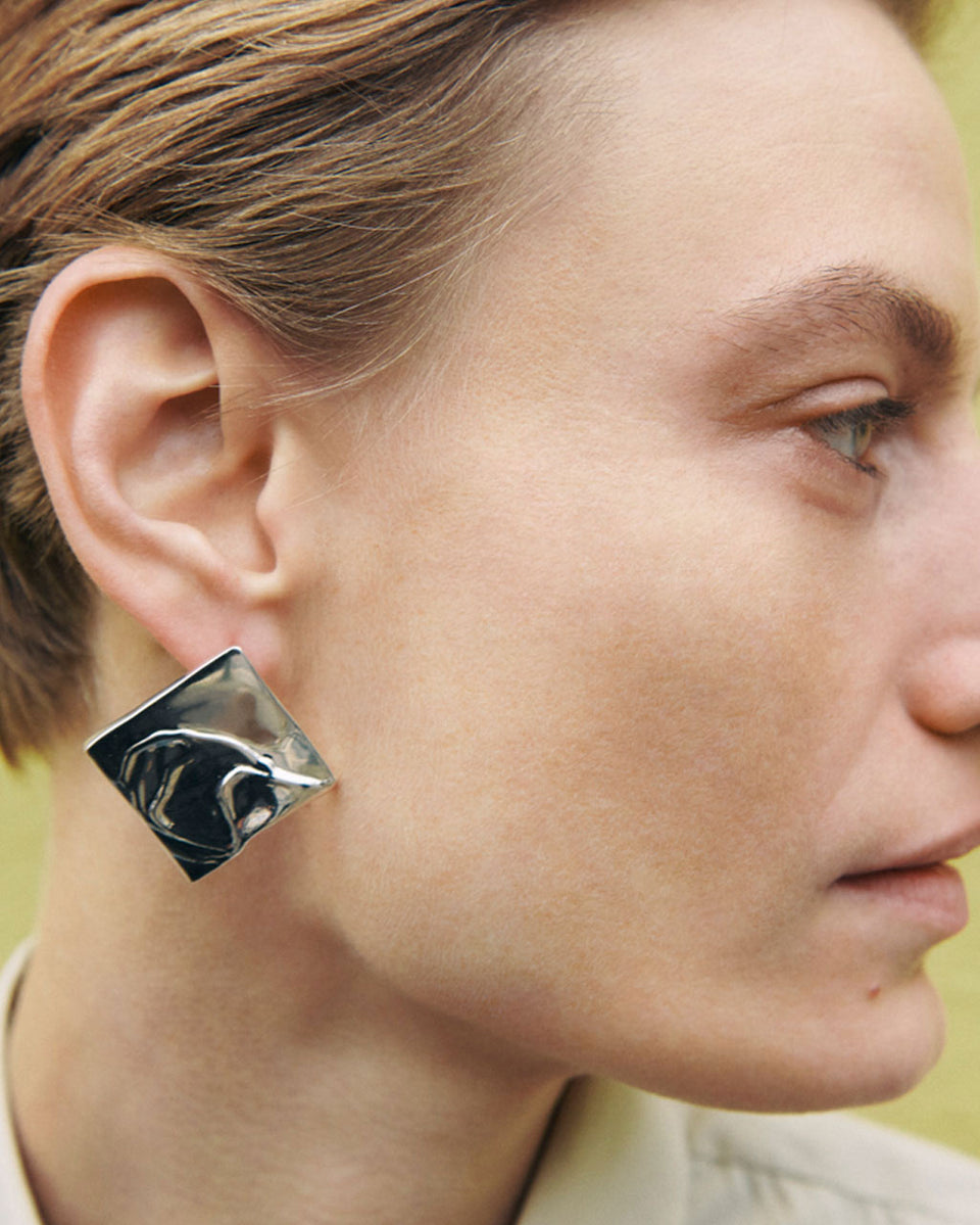You're Overthinking Again - Recycled Silver Earrings