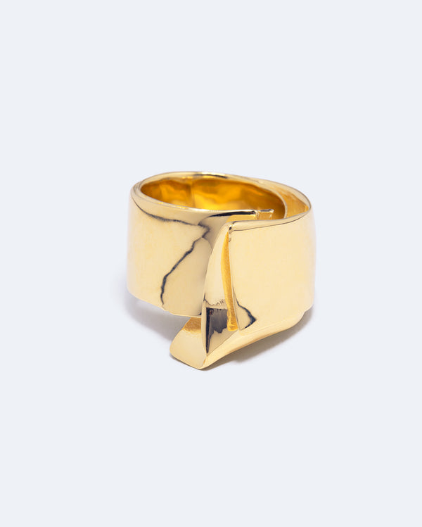 Soggy Envelope - Gold Plated Ring