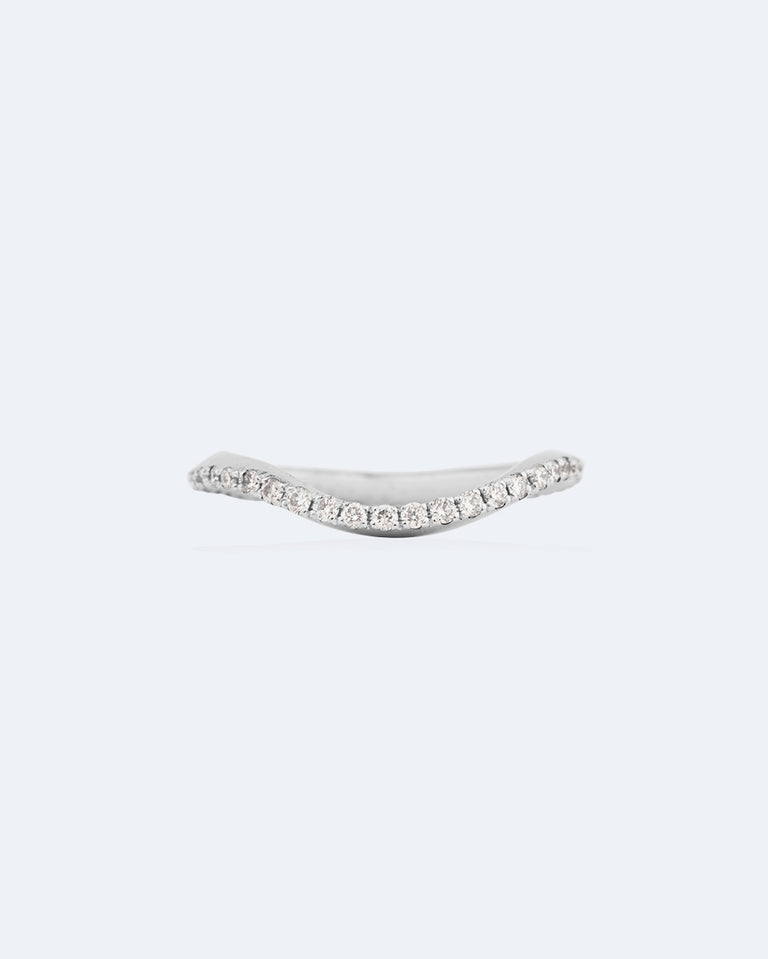 Vagues Sauvages - Bague en Or Blanc 18 Carats et Diamants