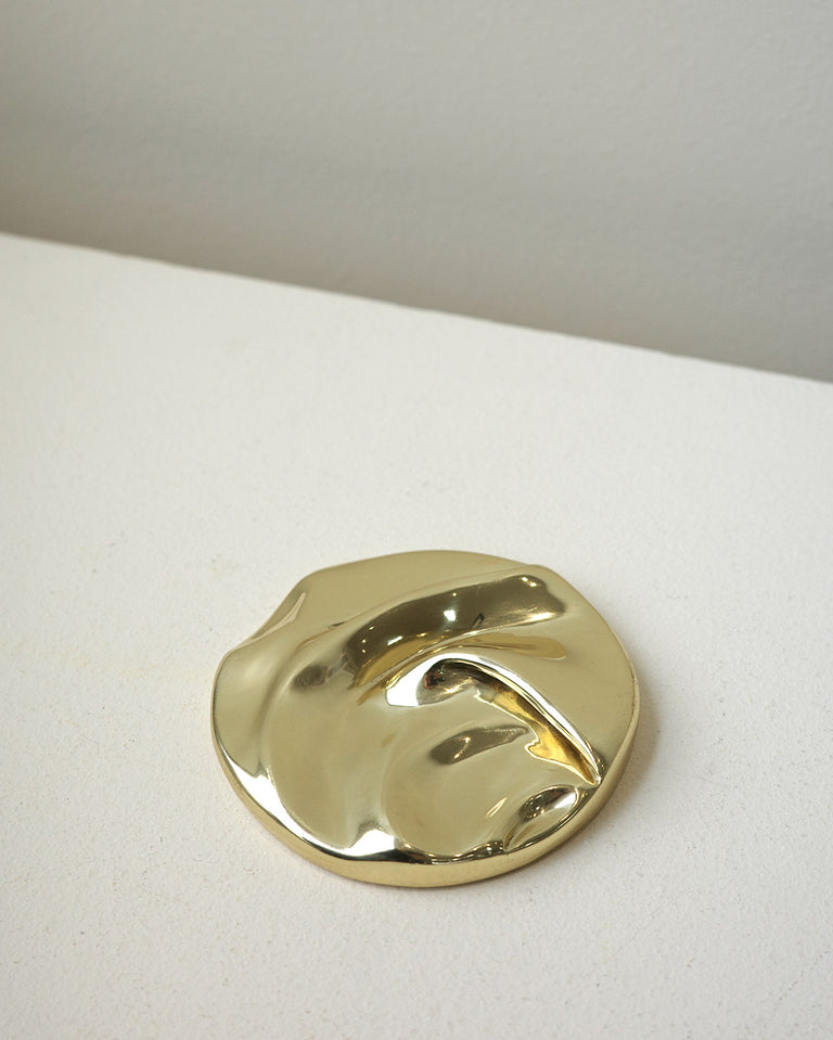 L24 - Miroir de poche en laiton doré