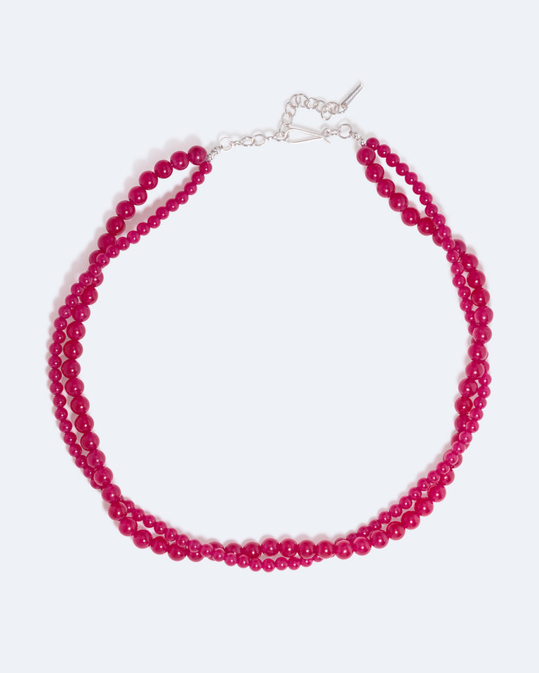 Sequence - Chalcedony Bead and Recycled Silver Necklace