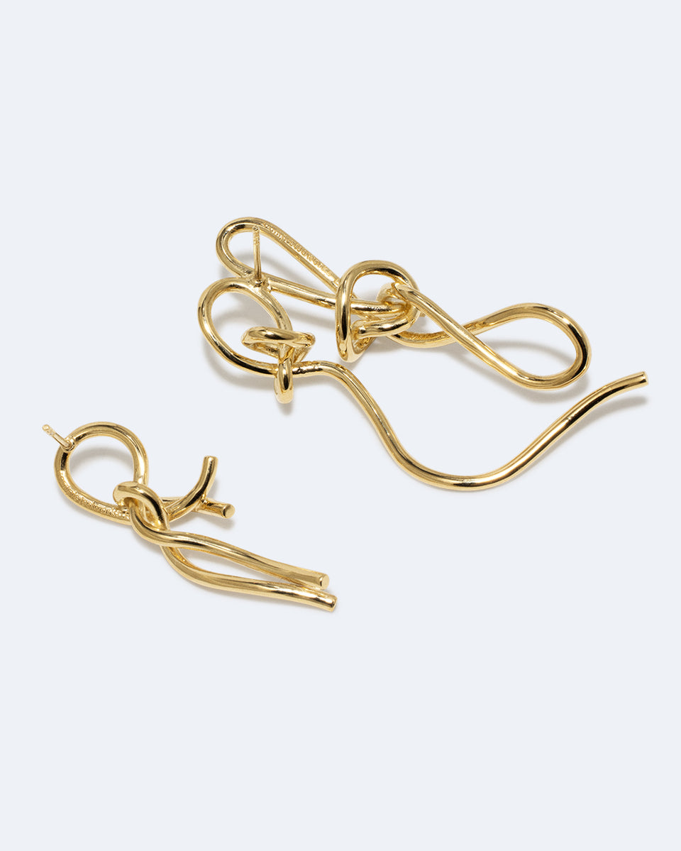 Boucles d'oreilles Double Thread - Vermeil Or