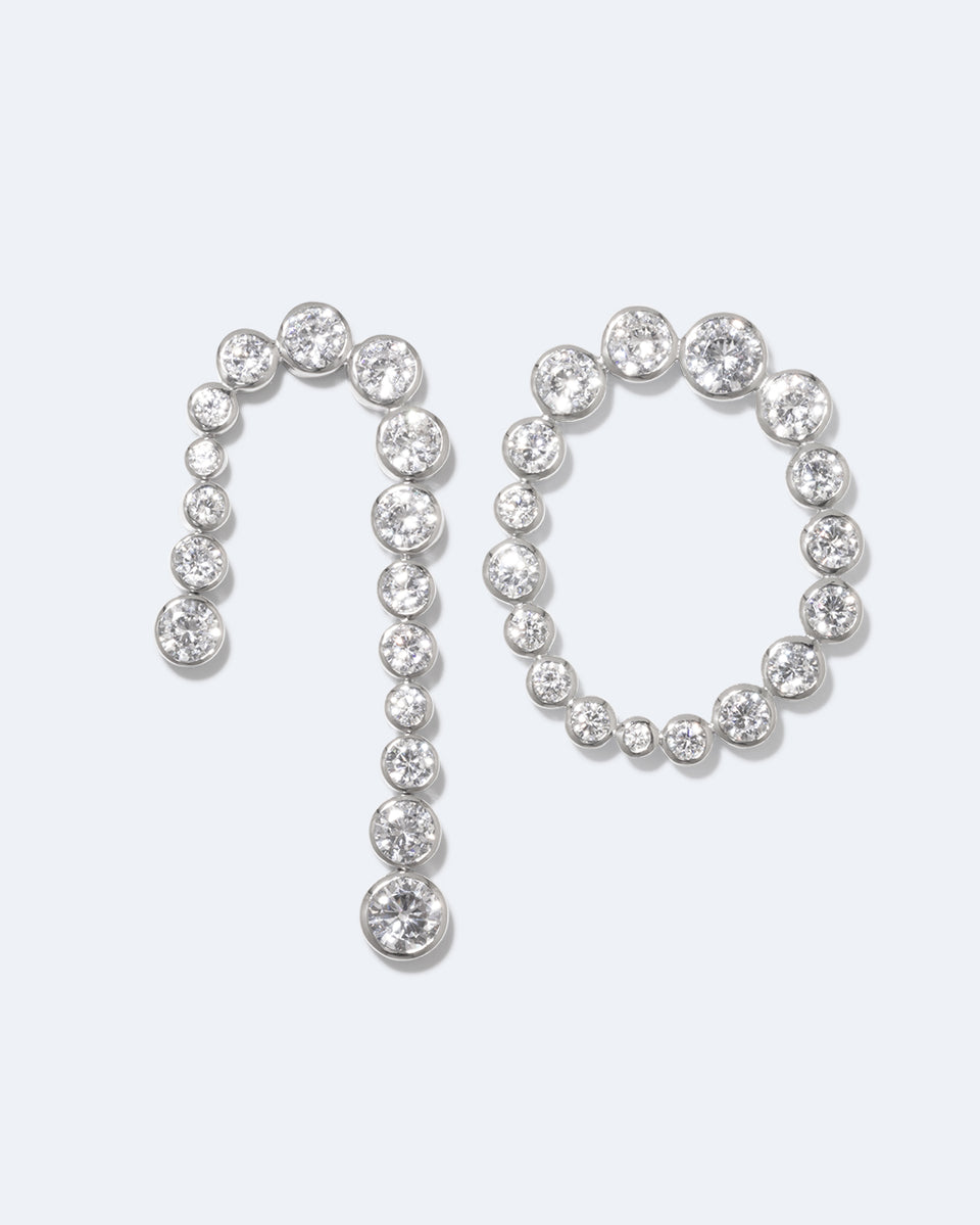 Glade - Boucles d'oreilles en Zircone et Argent Recyclé