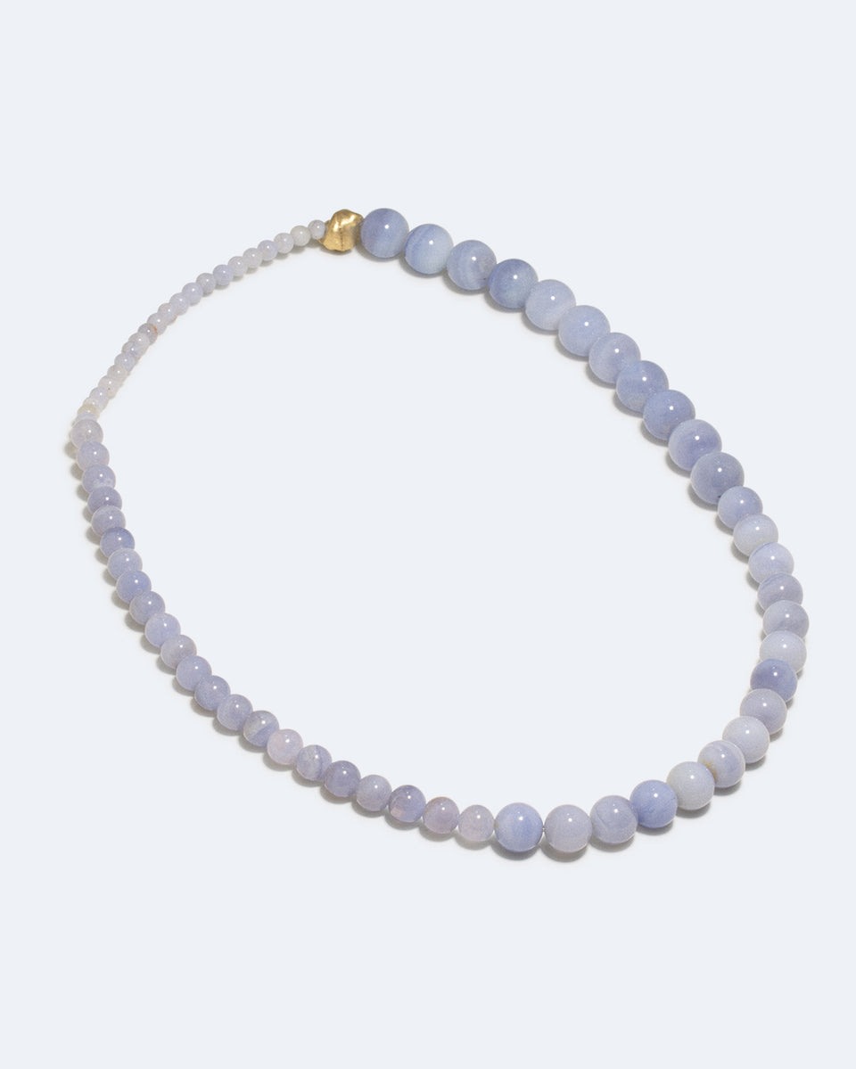 Tidelands - Blue Lace Agate and Recycled Gold Vermeil Necklace