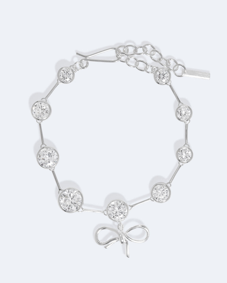 A World Locked by Politics and Money - Zirconia and Recycled Silver Bracelet