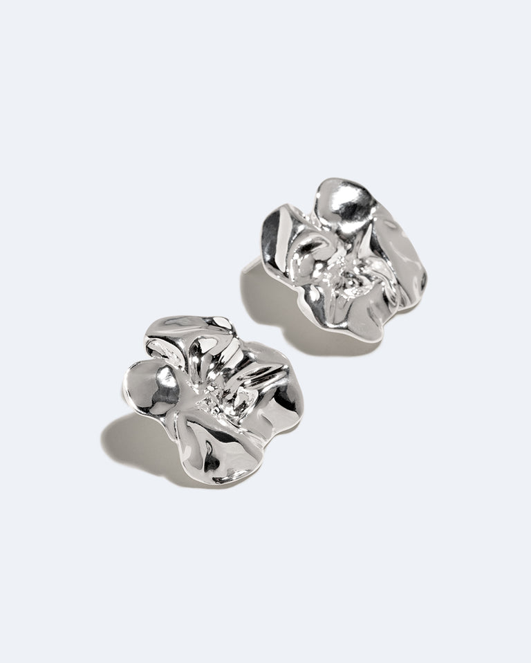 Poppy - Recycled Silver Earrings