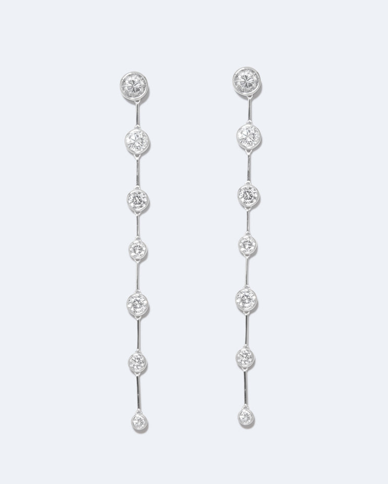 My Second Cup of Coffee - Zirconia and Recycled Silver Earrings