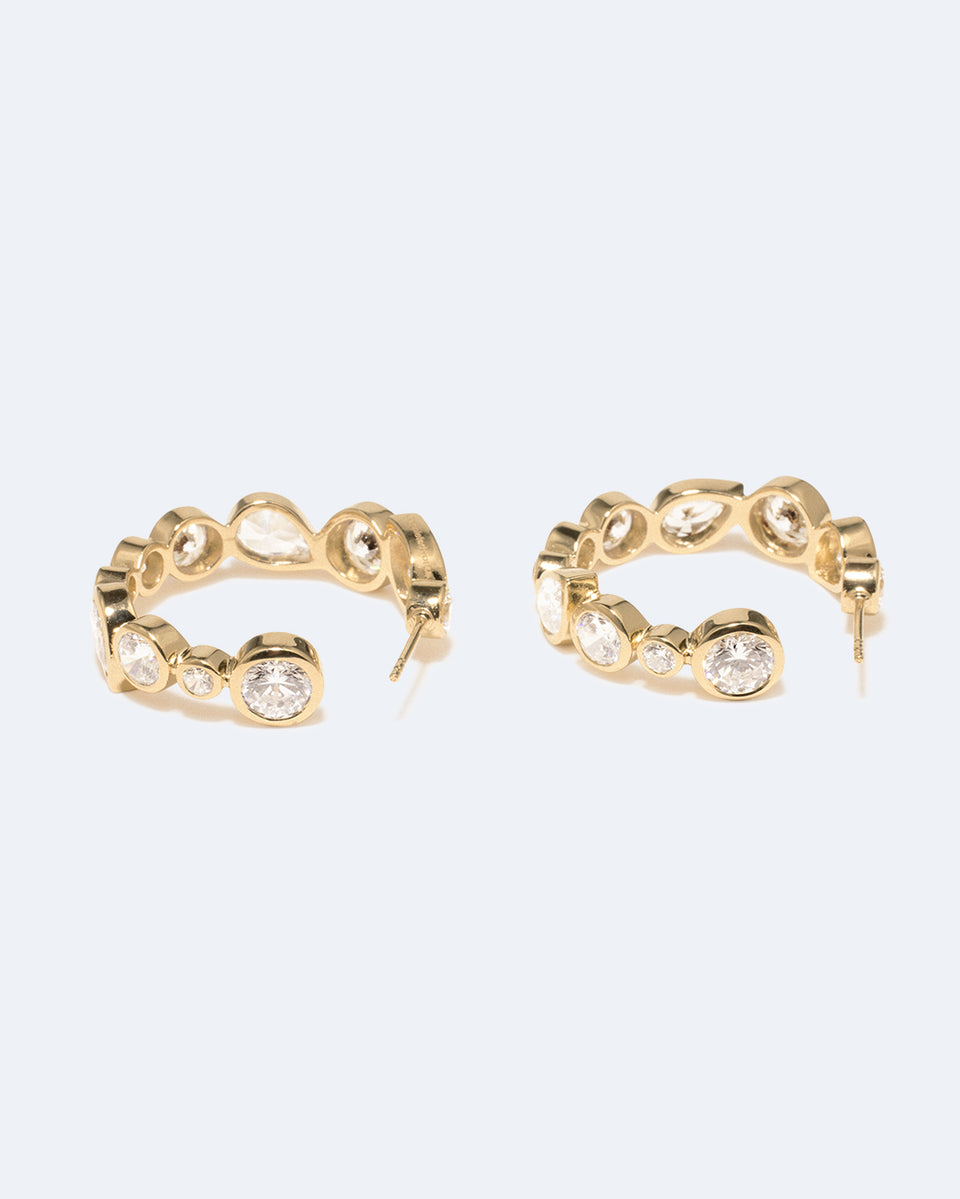 A Few Good Anti‐Heroes - Cubic Zirconia and Gold Vermeil Earrings