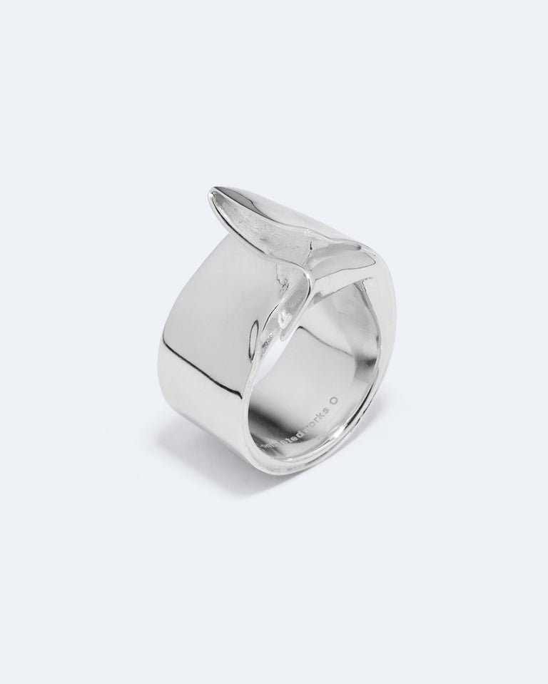 Enveloppe détrempée – Bague en argent recyclé