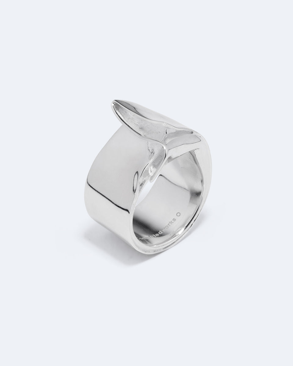 Enveloppe détrempée – Bague en argent recyclé