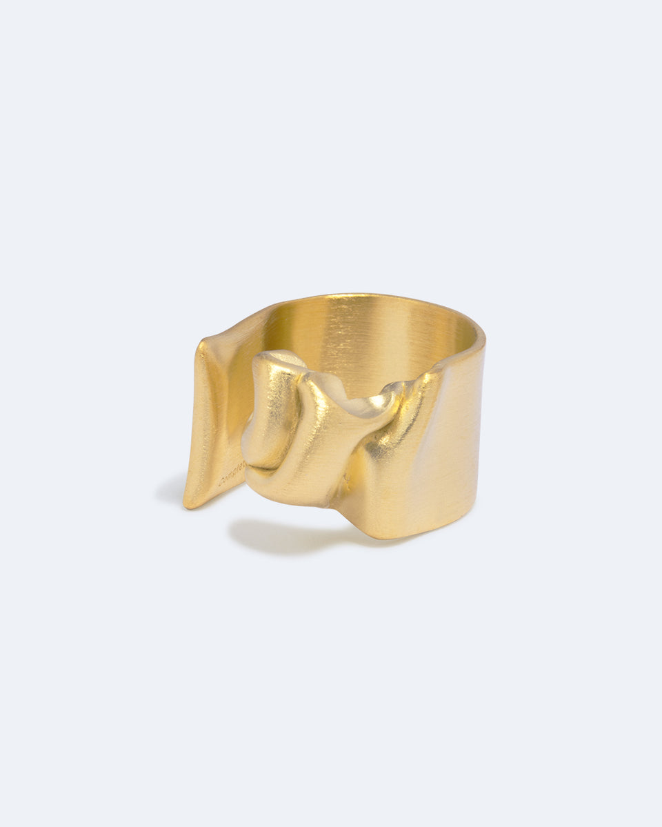 Crumple - Bague en Vermeil Or Recyclé