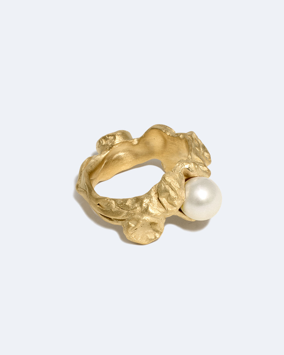 Bague Bubble - Perle et Vermeil Or