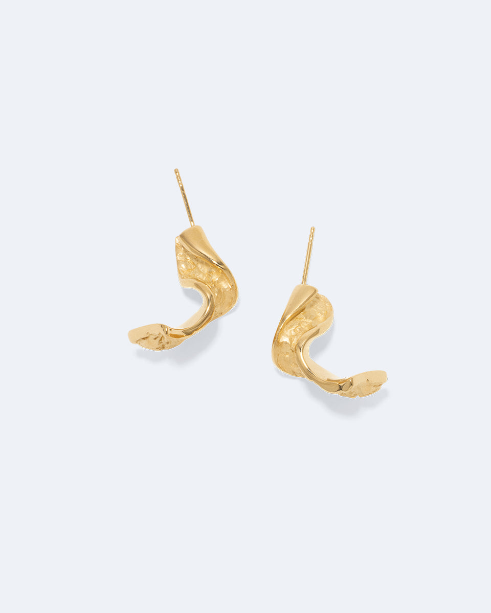 Boucles d'oreilles Ruban II - Vermeil en or recyclé