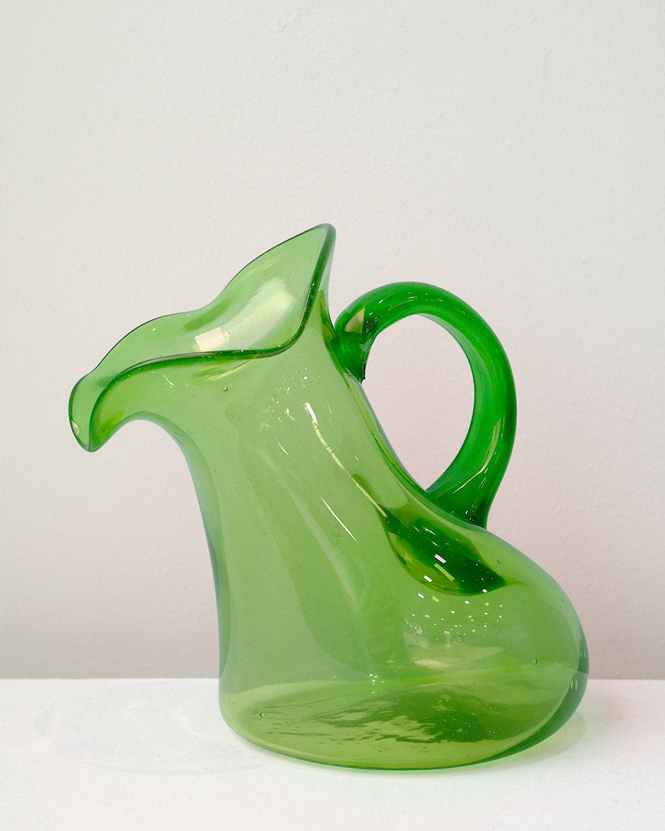 Thaw - Large Recycled Glass Jug in Leaf Green