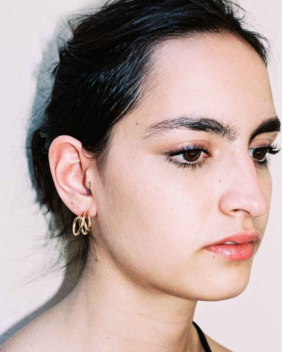 Flow - Boucles d'oreilles en vermeil d'or recyclé