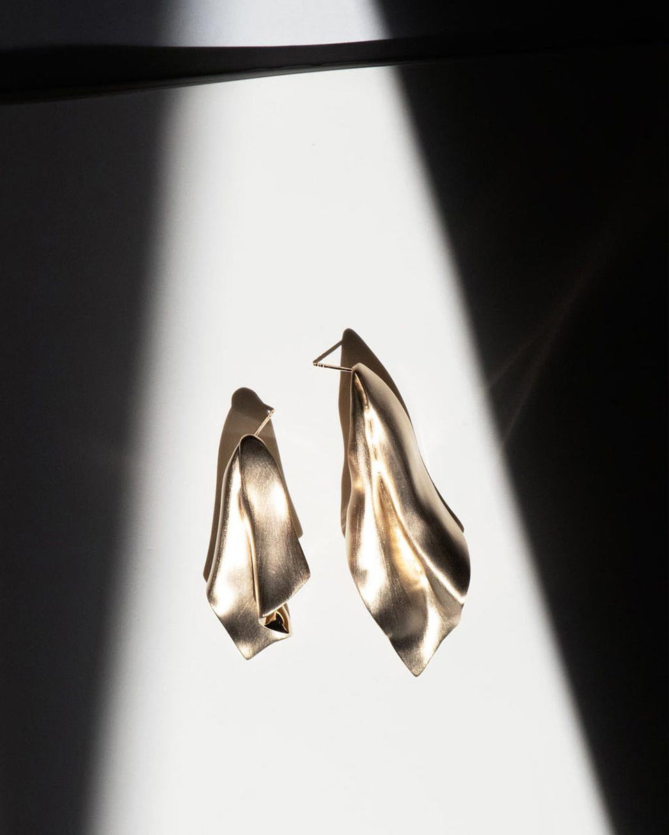 The Dishcloth of the Metropolitan Elite - Gold Vermeil Earrings