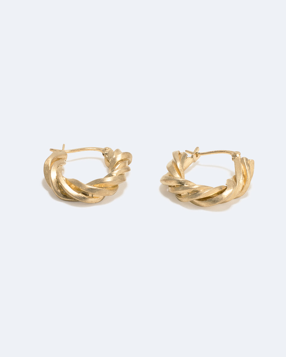 Deep State - Gold Vermeil Hoop Earrings
