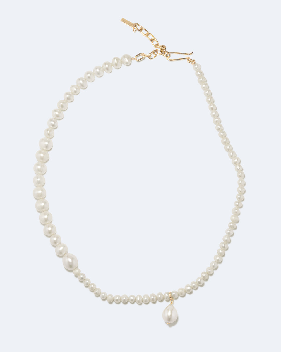 P229 - Collier perles et vermeil or recyclé