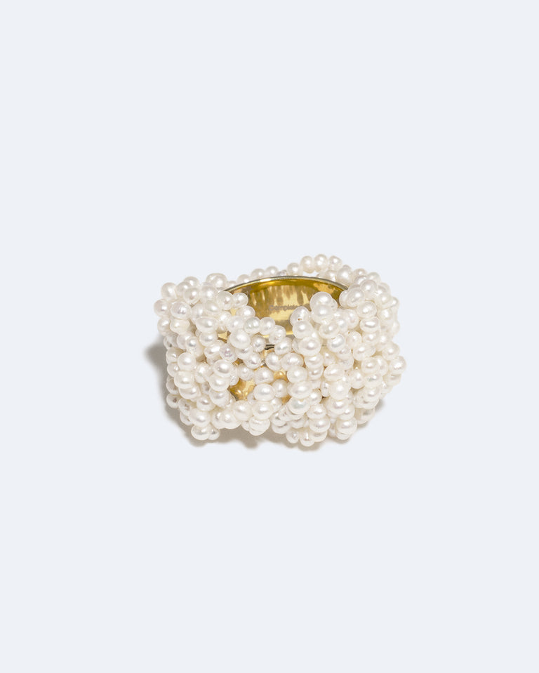 Cove - Pearl and Recycled Gold Vermeil Ring