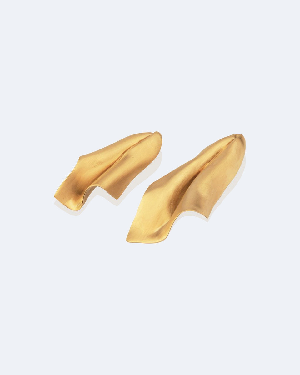 The Dishcloth of the Metropolitan Elite - Gold Vermeil Earrings