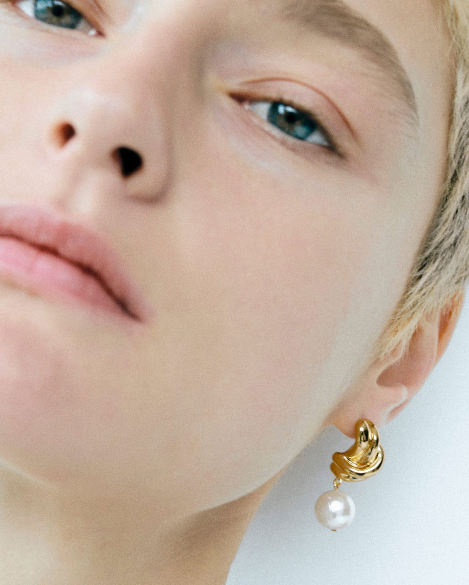 R2199 - Boucles d'oreilles perles et vermeil en or recyclé