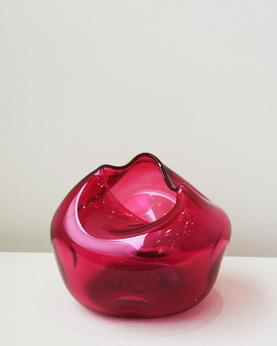 The Bubble to End all Bubbles - Recycled Glass Vase in Magenta