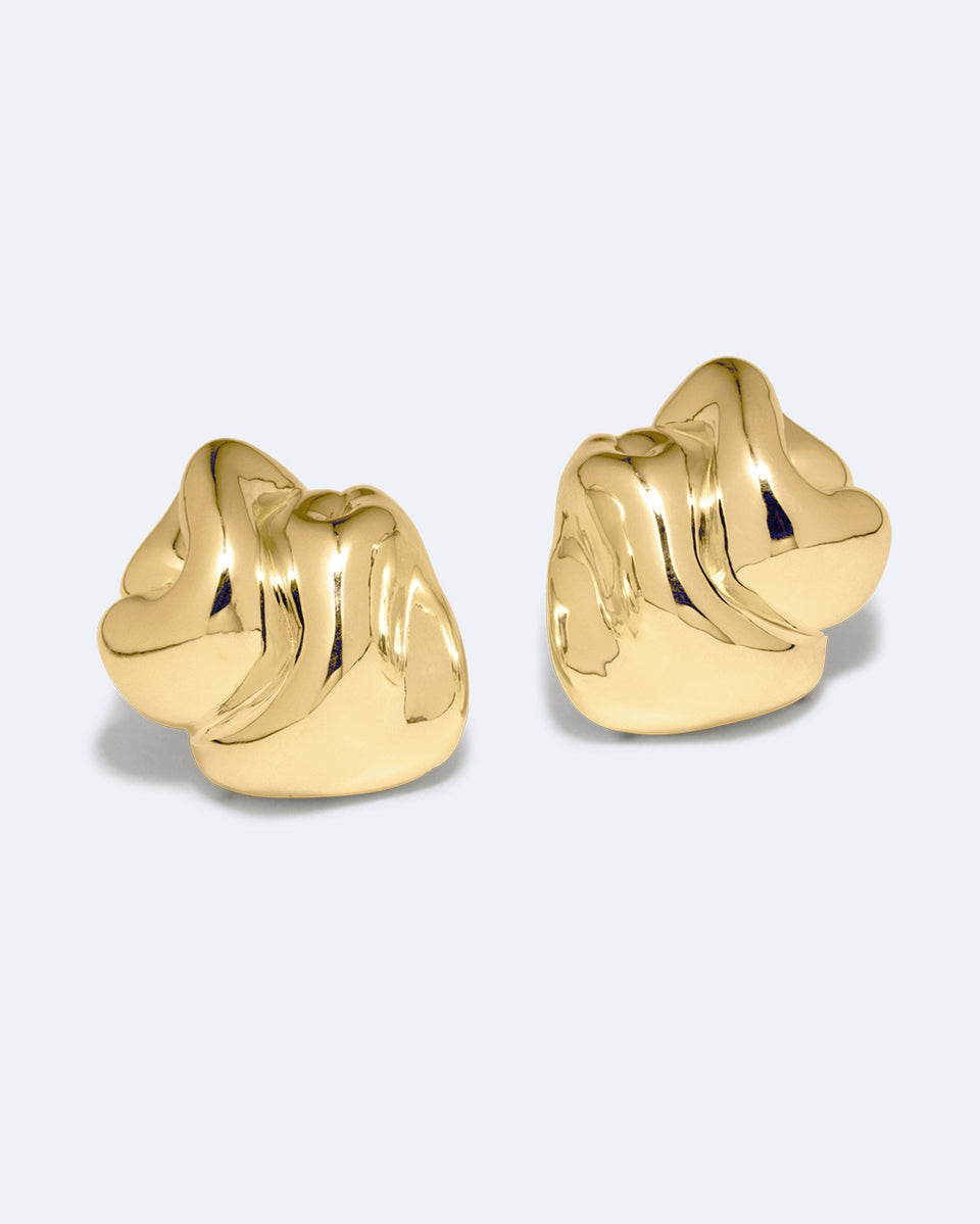 Knoll - Boucles d'oreilles en vermeil d'or recyclé
