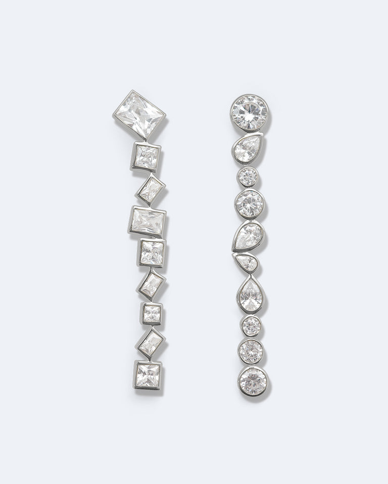 Dare - Zirconia and Recycled Silver Earrings