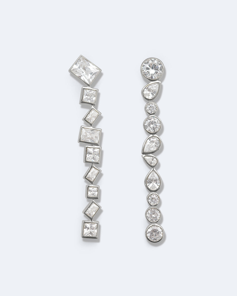 Dare - Zirconia and Recycled Silver Earrings