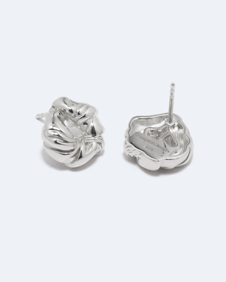 Les choses reprennent leur place quand elles s'effondrent - Boucles d'oreilles en argent recyclé