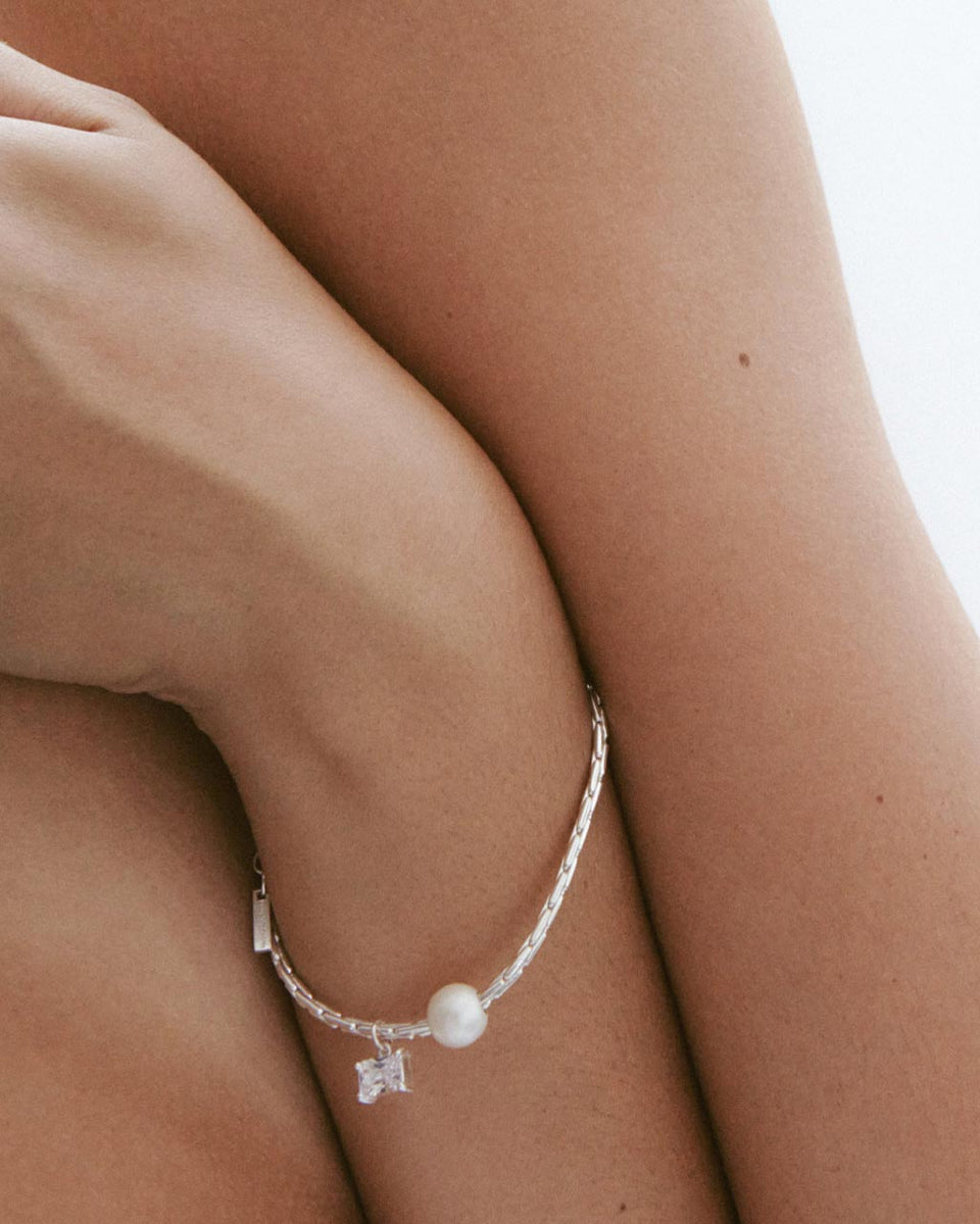 Le Locus de la Bravoure - Bracelet en argent sterling avec perles et zircone