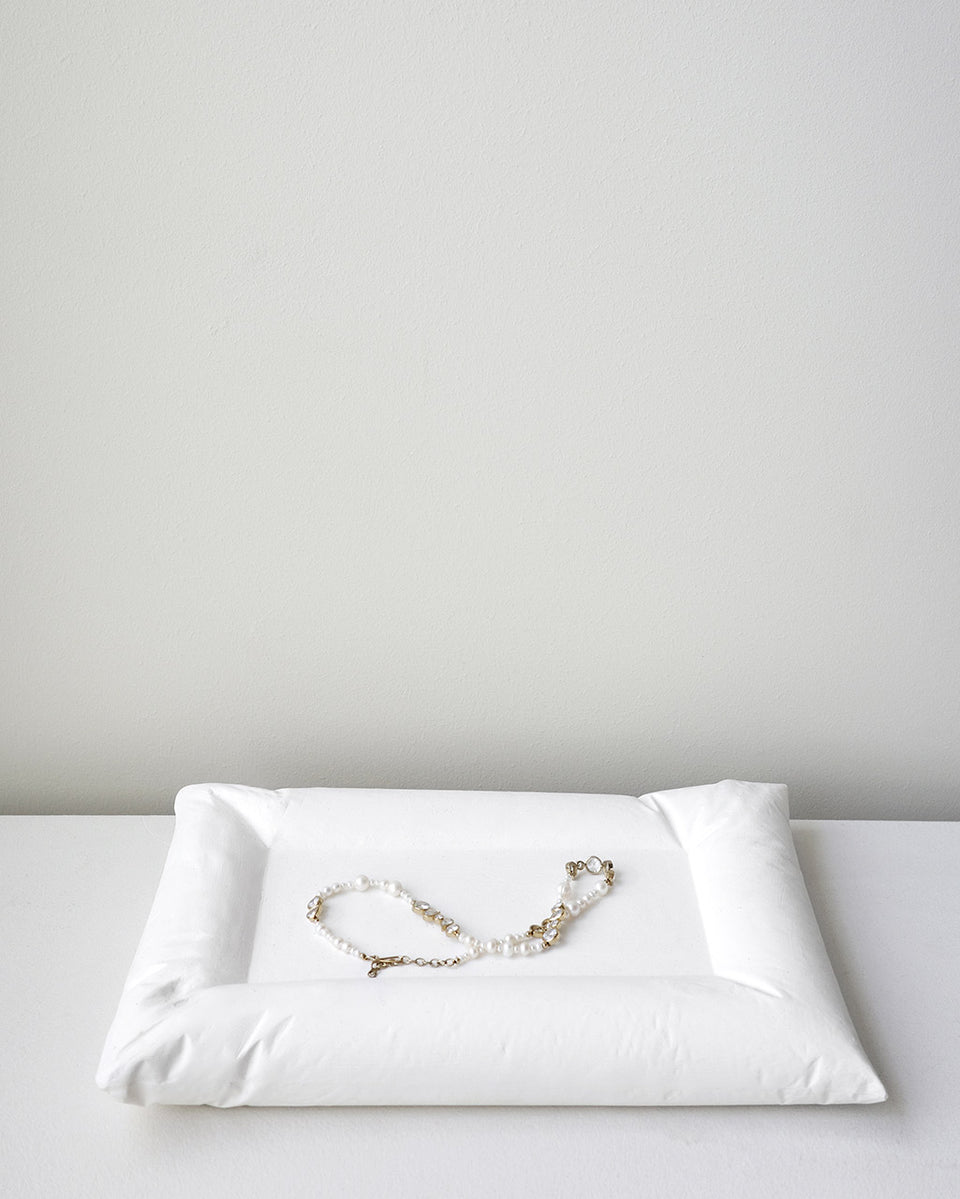 Plush III - Ceramic Cushion Tray in Matte White