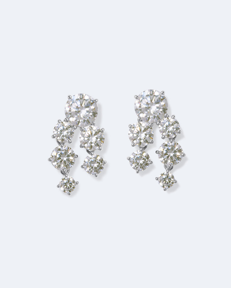 Infinite Void (And Other Places to put Your Opinion) - Zirconia and Recycled Silver Earrings