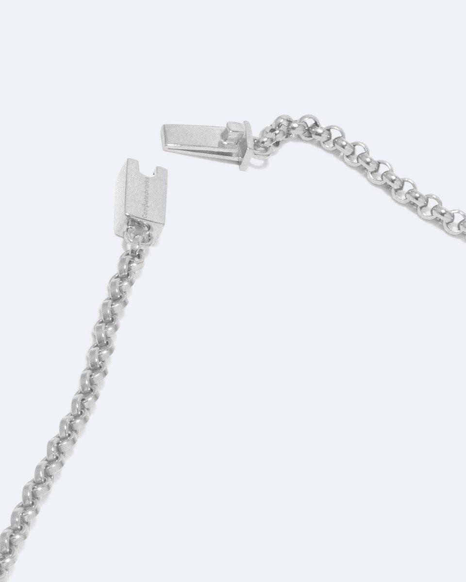 H21 - Collier en argent sterling plaqué platine