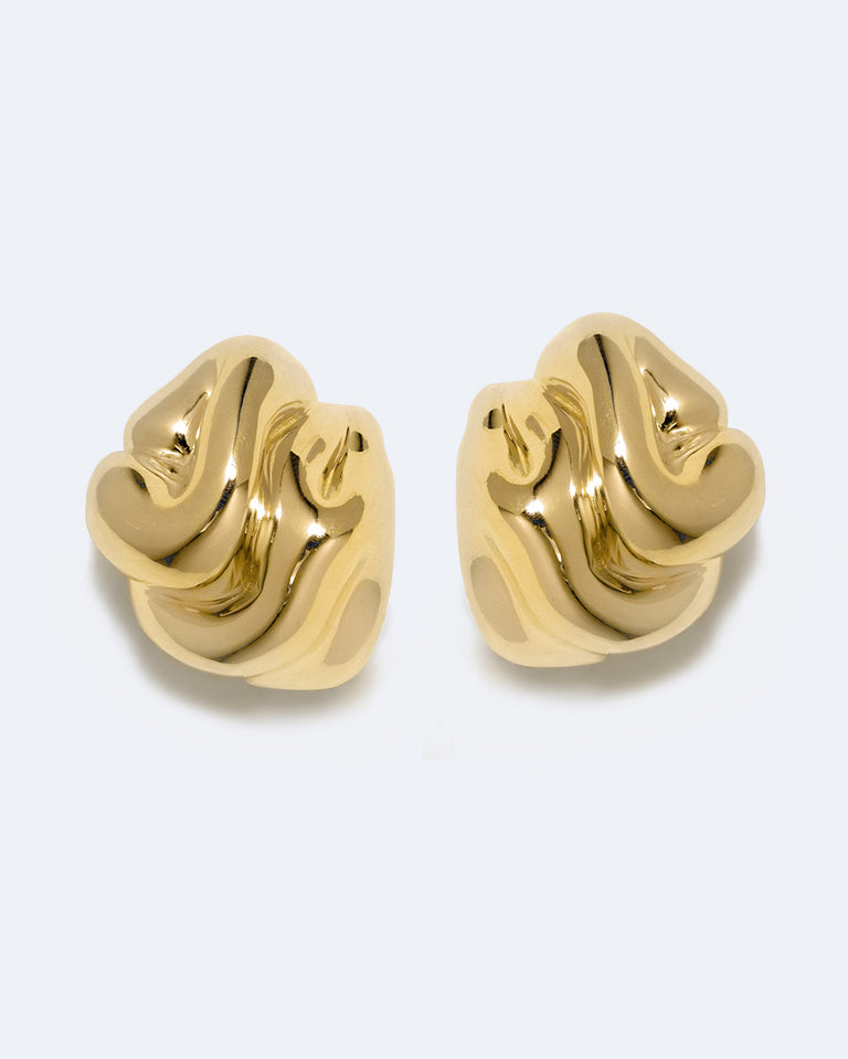 Knoll - Boucles d'oreilles en vermeil d'or recyclé