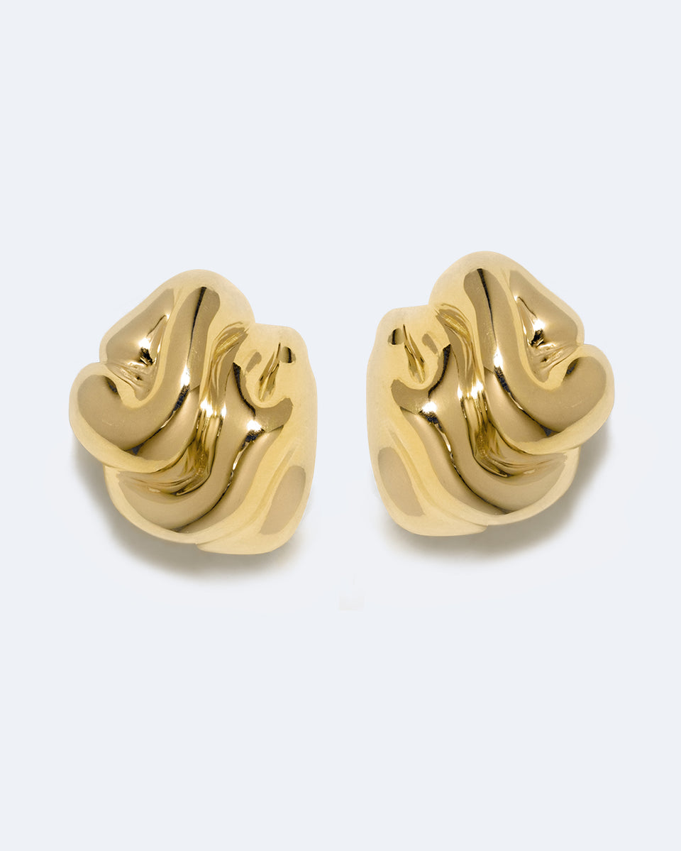 Knoll - Boucles d'oreilles en vermeil d'or recyclé