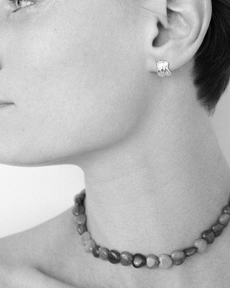 La Fenêtre du Cœur - Collier Perle Cœur Vert et Vermeil Recyclé