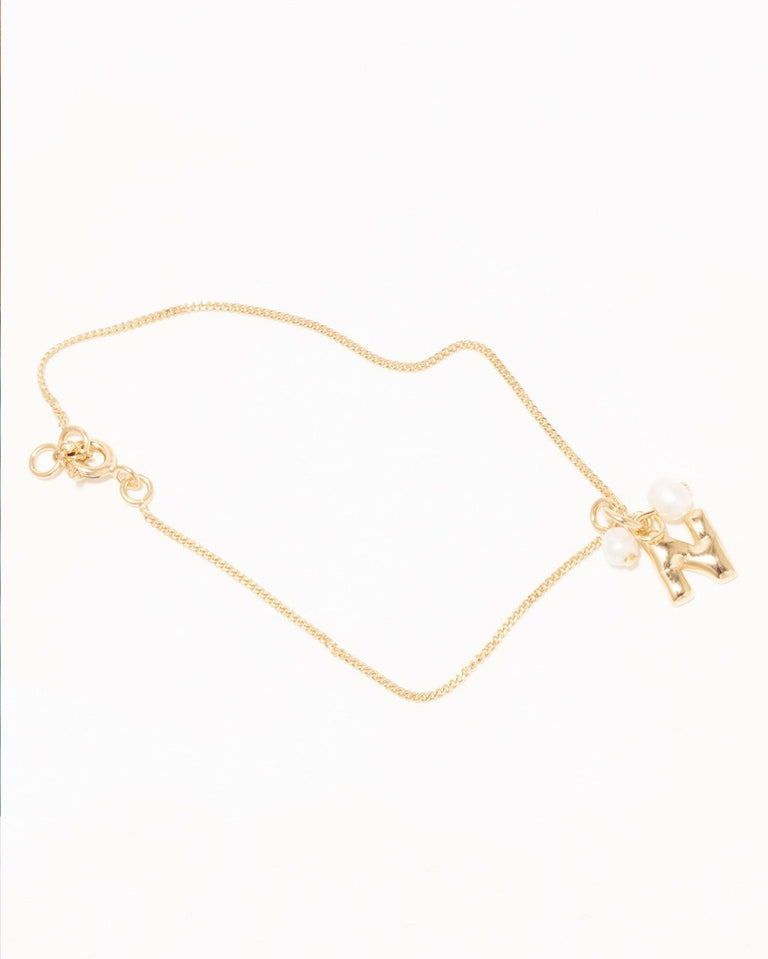 Classicworks™ N - Gold Vermeil and Pearl Bracelet