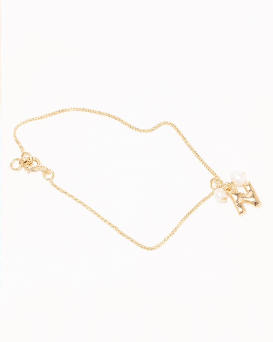 Classicworks™ N - Gold Vermeil and Pearl Bracelet