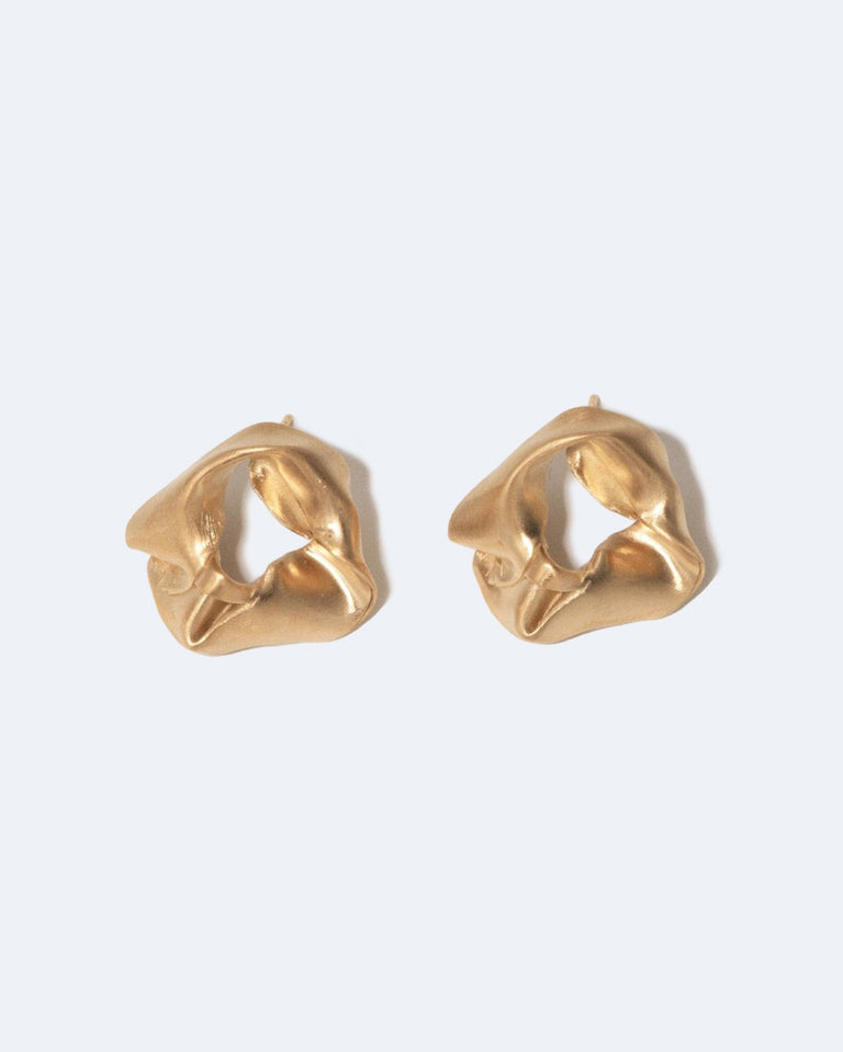 "Notsobig" Scrunch - Recycled Gold Vermeil Earrings