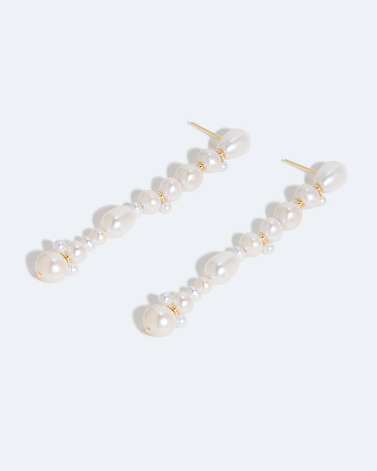 Boucles d'oreilles Glitch – Perle et Vermeil Recyclé