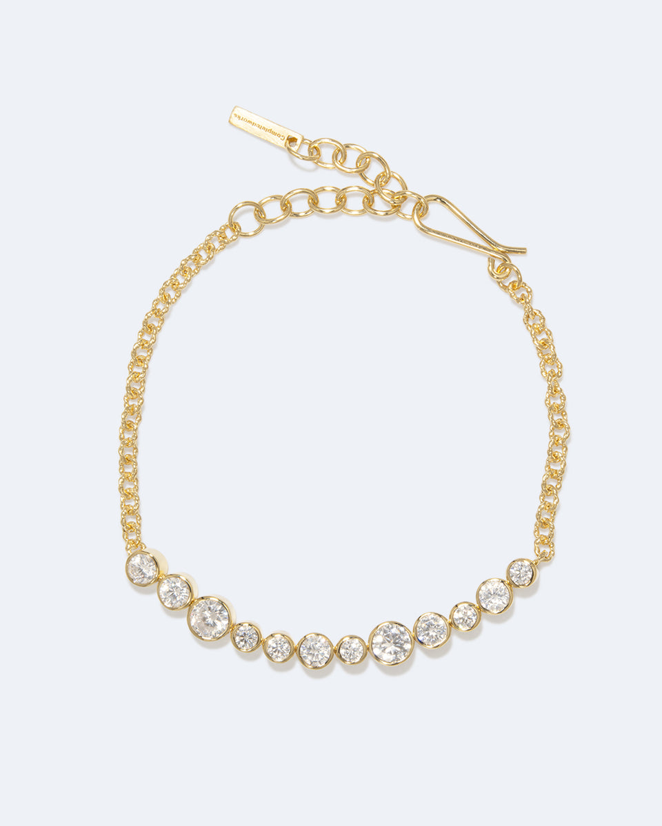 Wild Eyed - Bracelet en Zirconia et Vermeil d'Or Recyclé