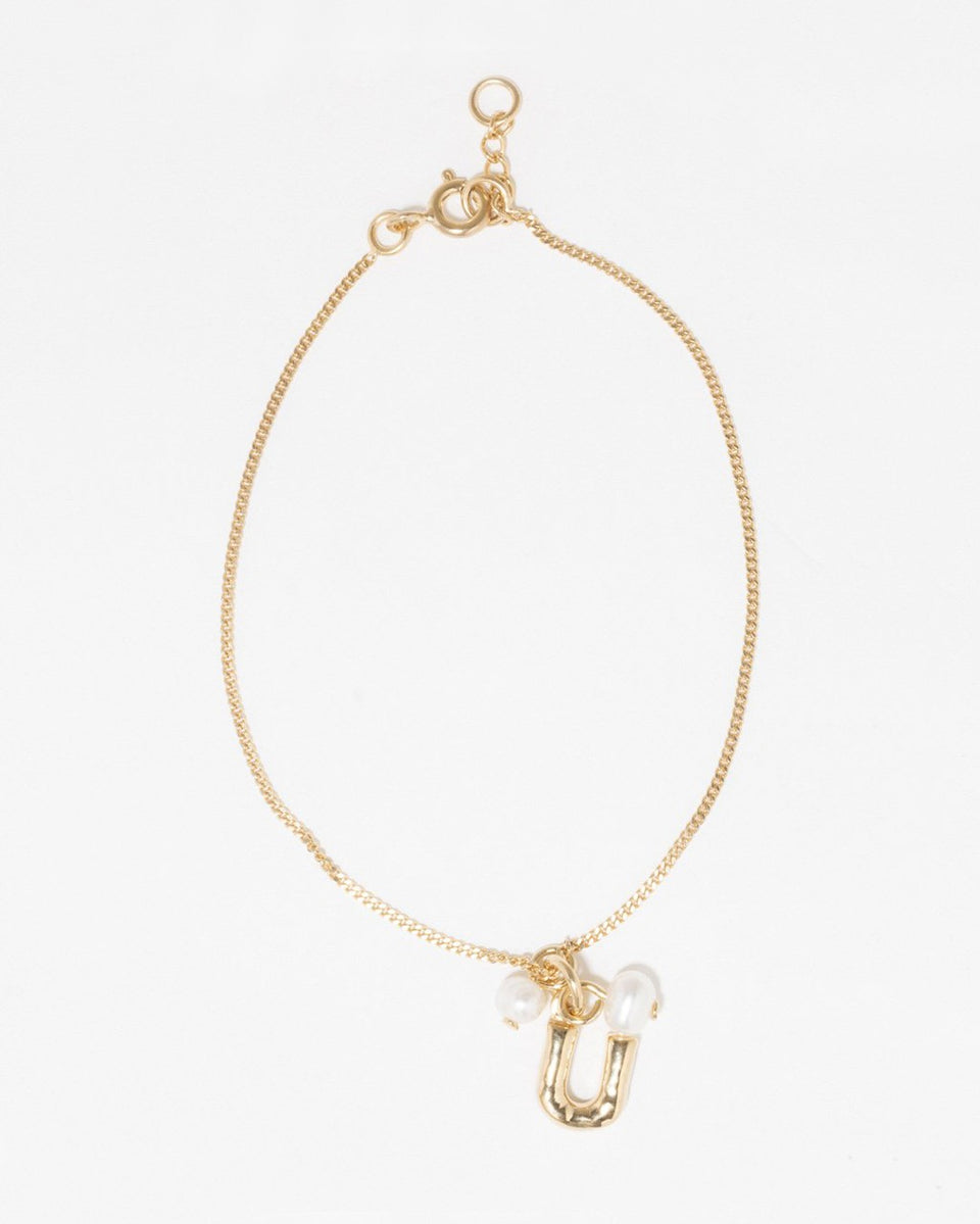 Classicworks™ U - Pearl and Recycled Gold Vermeil Bracelet